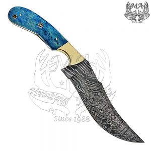 10 Long Hand Made Damascus Steel Skinner Hunting Knife SKN-5234