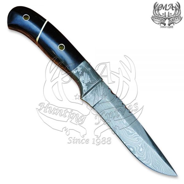 9 Long Hand Made Damascus Steel Skinner Hunting Knife SKN-5193