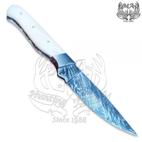 9 Long Hand Made Damascus Steel Skinner Hunting Knife SKN-5194