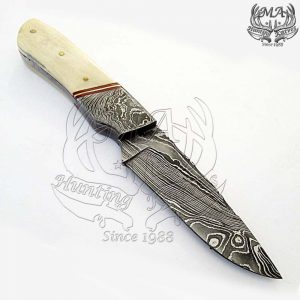 9 Long Hand Made Damascus Steel Skinner Hunting Knife SKN-5238