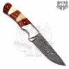 9 Long Hand Made Damascus Steel Skinner Hunting Knife SKN-5242