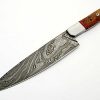 Handmade Damascus Steel 12 Chef Knife with Leather Sheath