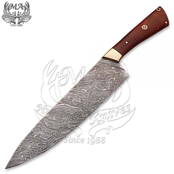 Handmade Damascus Steel 13 Sharp Blade Chef Knife