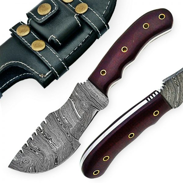 12 Handmade Damascus Steel Tactical Tracker Hunting Knife