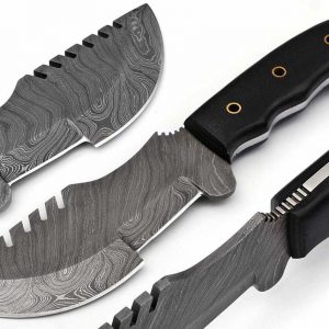 12 Handmade Damascus Steel Tactical Tracker Hunting Knife