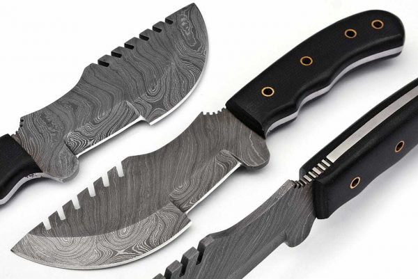 12 Handmade Damascus Steel Tactical Tracker Hunting Knife