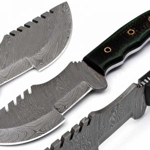 12 Handmade Damascus Steel Tactical Tracker Hunting Knife