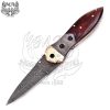 6.5 Handmade Damascus Steel Pocket Folding Knife with Inner Lock FOL-5162