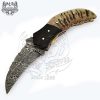 6.5 Handmade Damascus Steel Pocket Folding Knife with Inner Lock FOL-5177