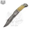 6.5 Handmade Damascus Steel Pocket Folding Knife with Inner Lock FOL-5178