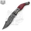 7 Handmade Damascus Steel Pocket Folding Knife with Inner Lock FOL-5164