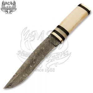 Handmade Damascus Steel Skinner Hunting Knife